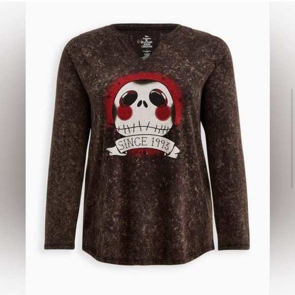 TORRID DISNEY The Nightmare Before Christmas Jack Skellington Skull Top! NWT! - Picture 3 of 6